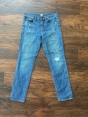 J.Crew Stretch Distressed Skinny Jeans Women’s Size 29 Medium Wash